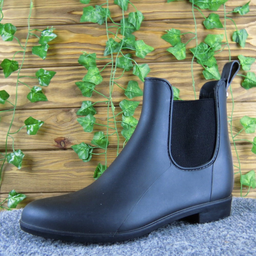 Sam Edelman Tinsley Women's Black Rubber Chelsea Ankle Rain Boots Size 7